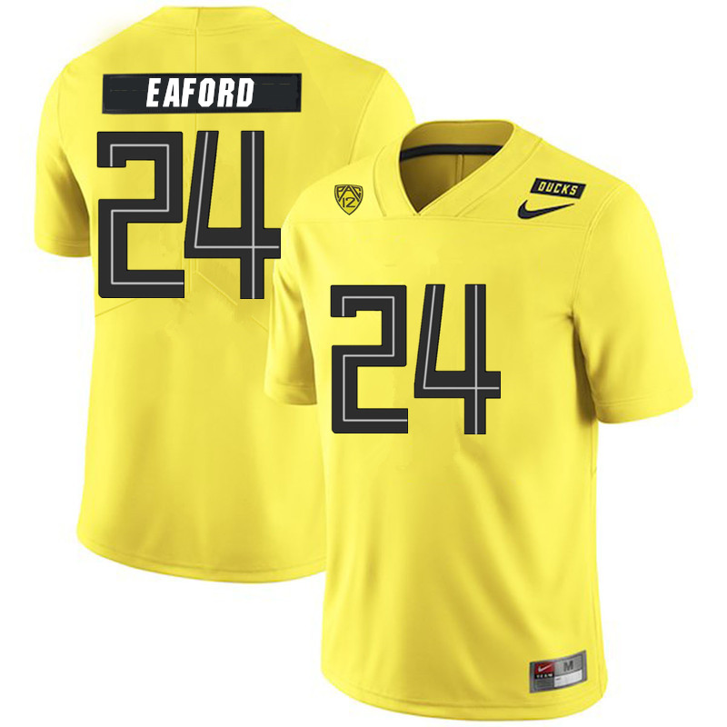 Men #24 Ge'mon Eaford Oregon Ducks College Football Jerseys Sale-Yellow - Click Image to Close